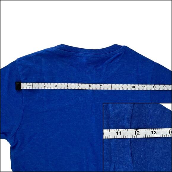 LAT Fine Jersey Tee Shirt Top Short Sleeves Crew Neck Royal Blue Girls Large - Picture 5 of 8